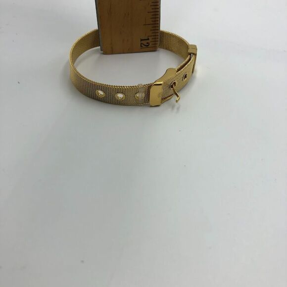 18K Gold Plated Stainless Steel Buckle Style Bracelet Waterproof Hypoall… - Picture 12 of 13